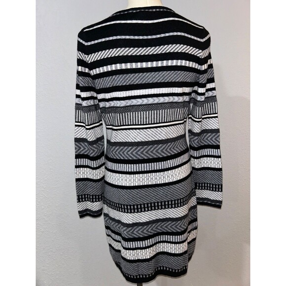 Krimson Klover Women's Sweater Dress size L Long Sleeve Striped Wool Blend - Picture 6 of 10